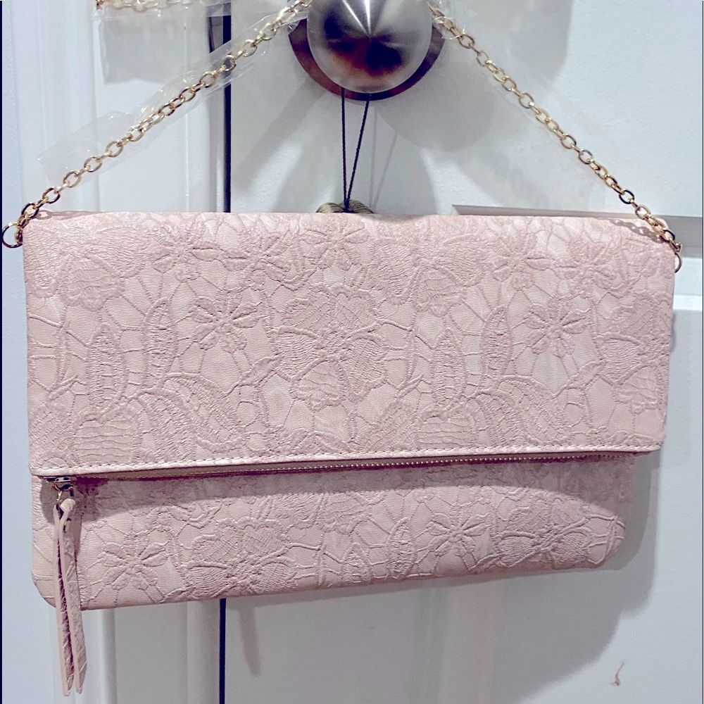 Fashion Clutch/Sling Bag floral pink - New